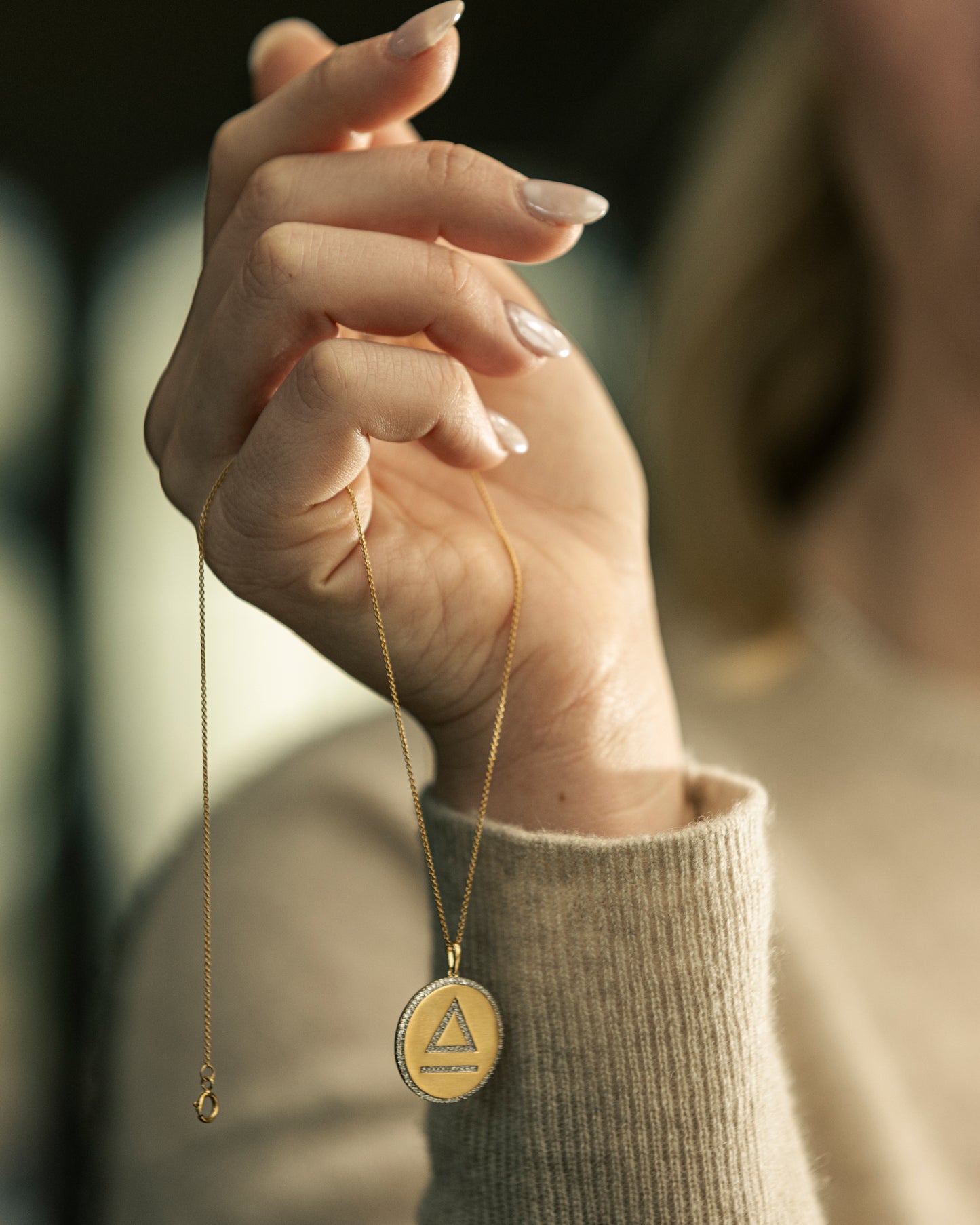 Lifestyle - Personalized 14k Gold and Diamond Cattle Livestock Brand Diamond Pendant
