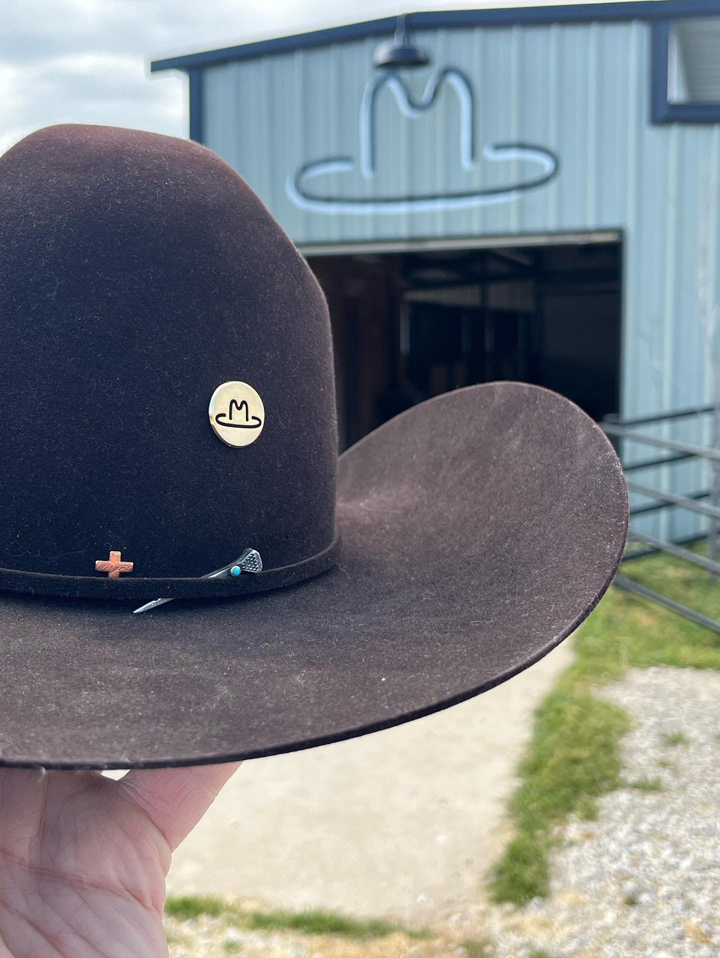 Custom Cut Out Cattle Brand Hat Pin