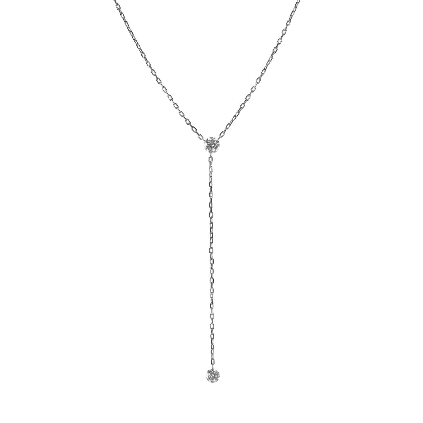 0.37 CT. T.W. Diamond Lariat Necklace in 18K Gold