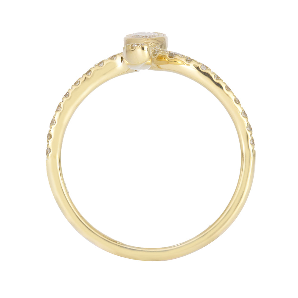 Don't Tread on Me 3/4 CT. T.W. Diamond Snake Ring in 14K Yellow Gold