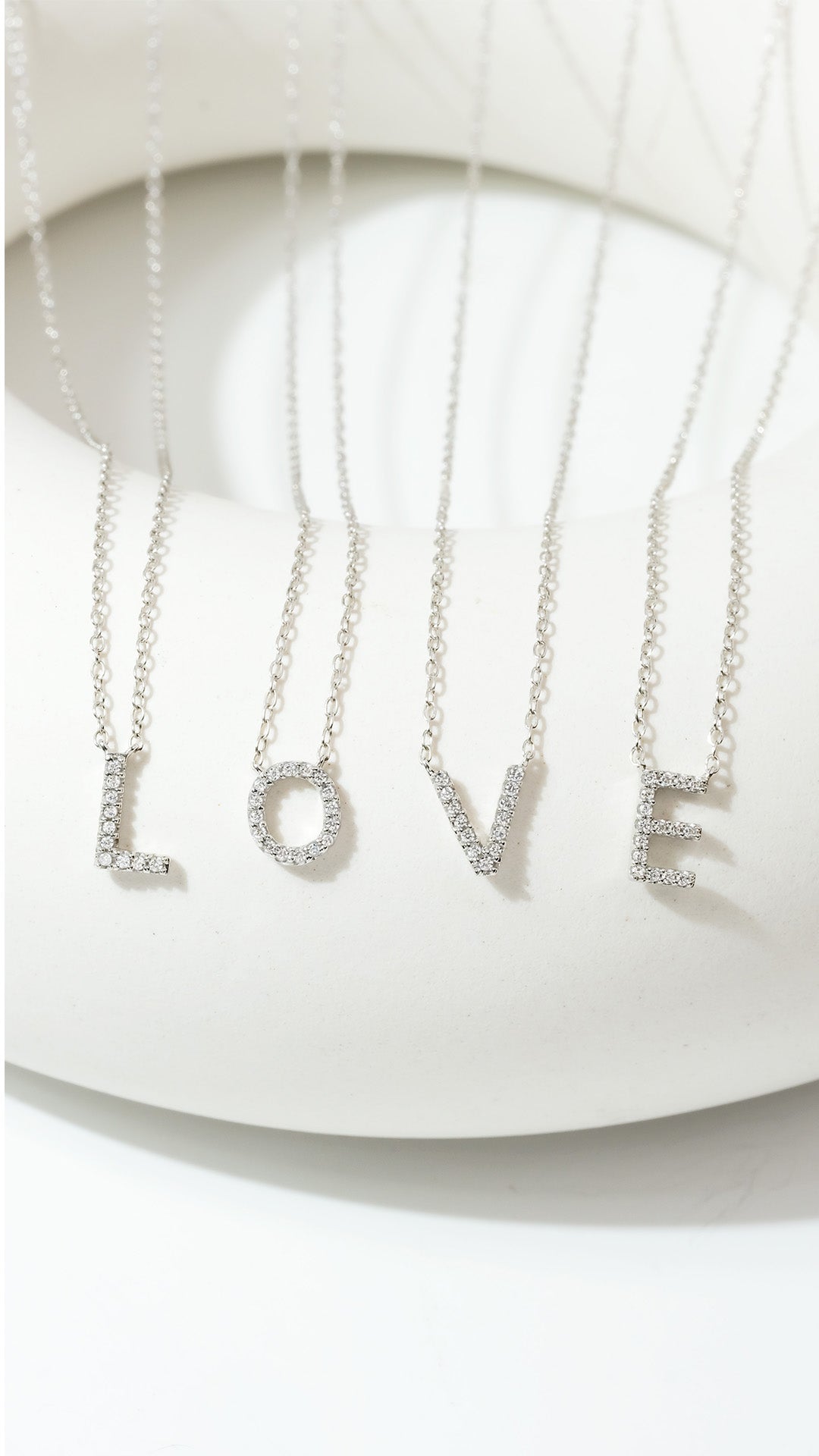 Lifestyle Shot - Gold Diamond Accent Initial Necklace 14k