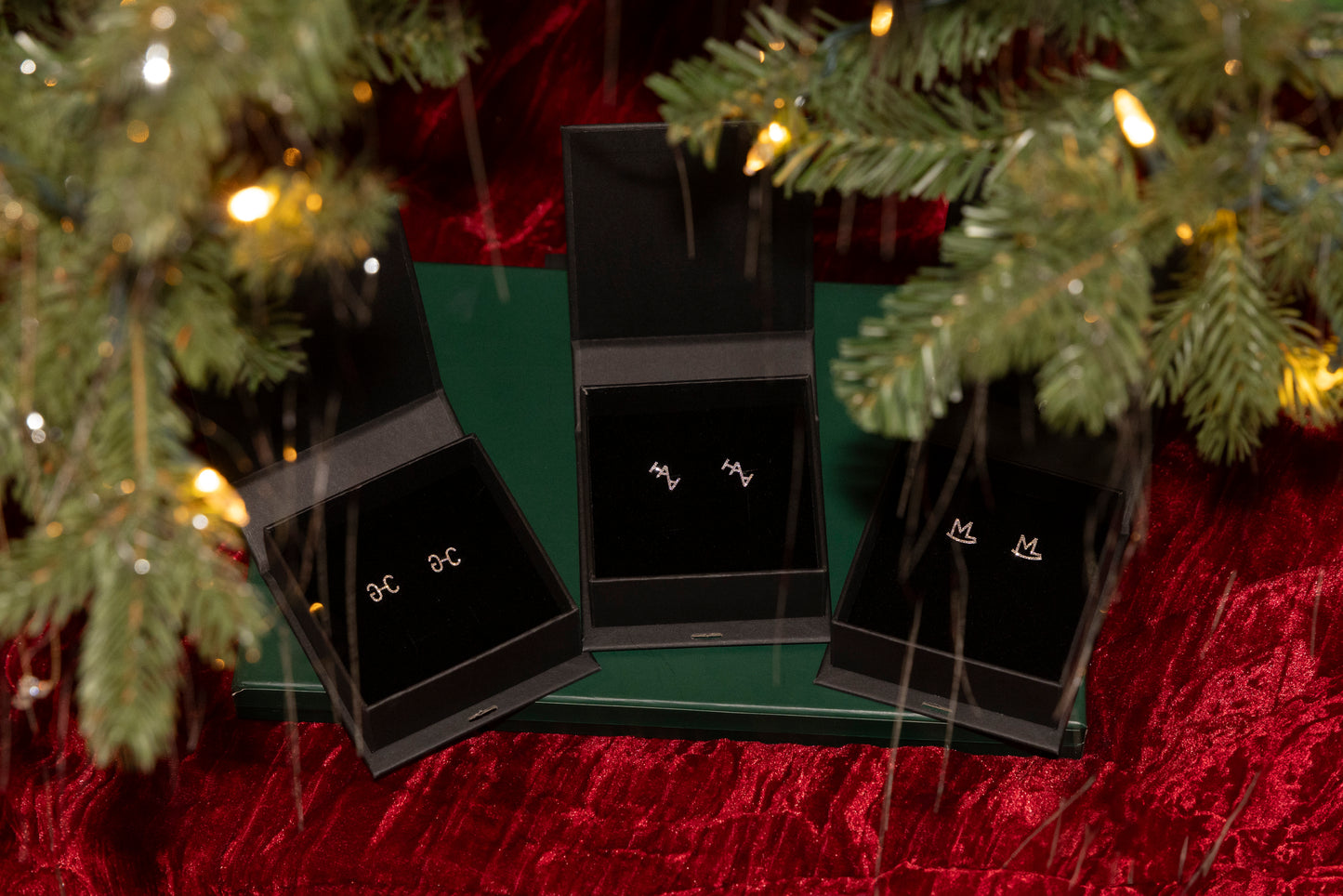Custom Ranch Brand Tiny Diamond Earrings