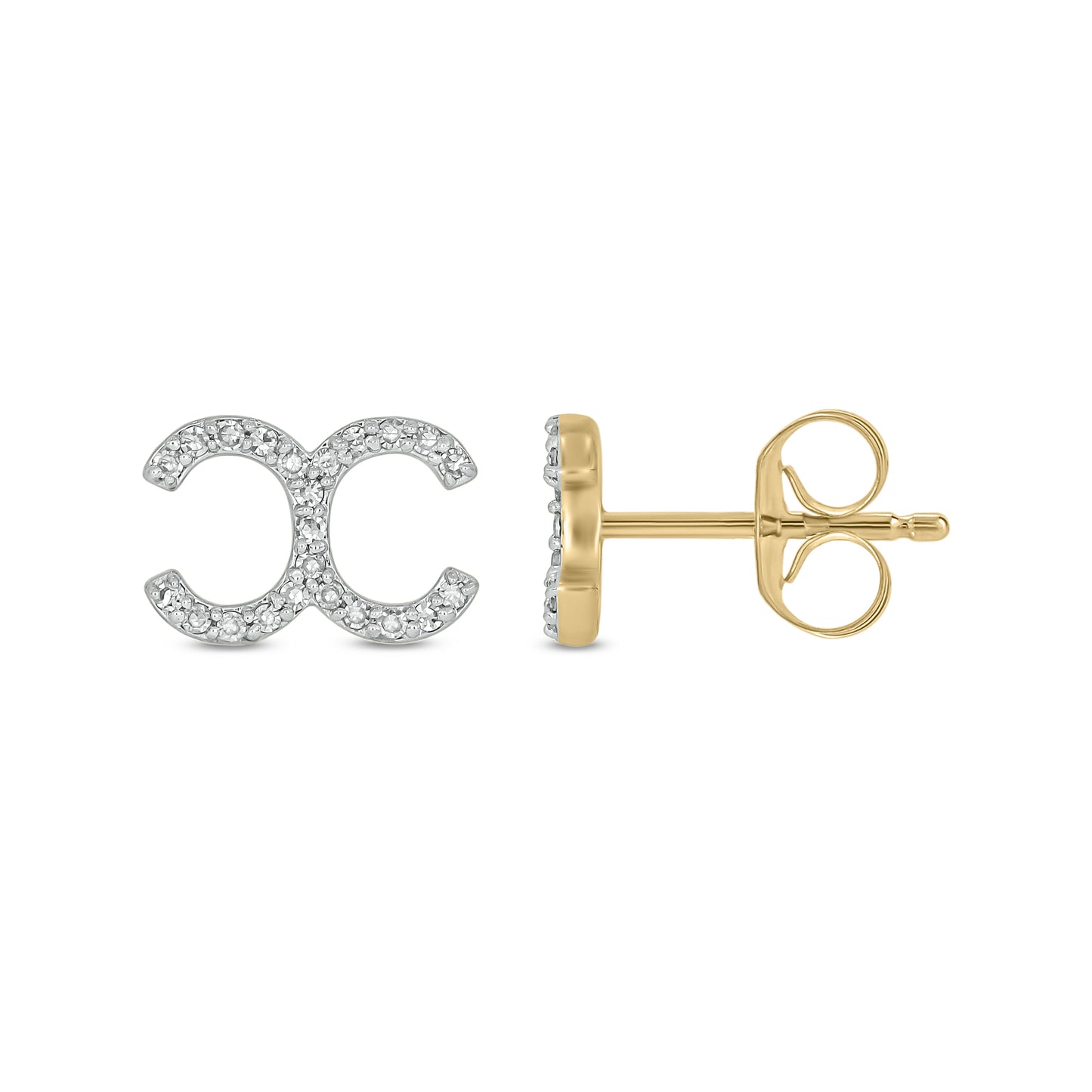 Custom Ranch Brand Tiny Diamond Earrings