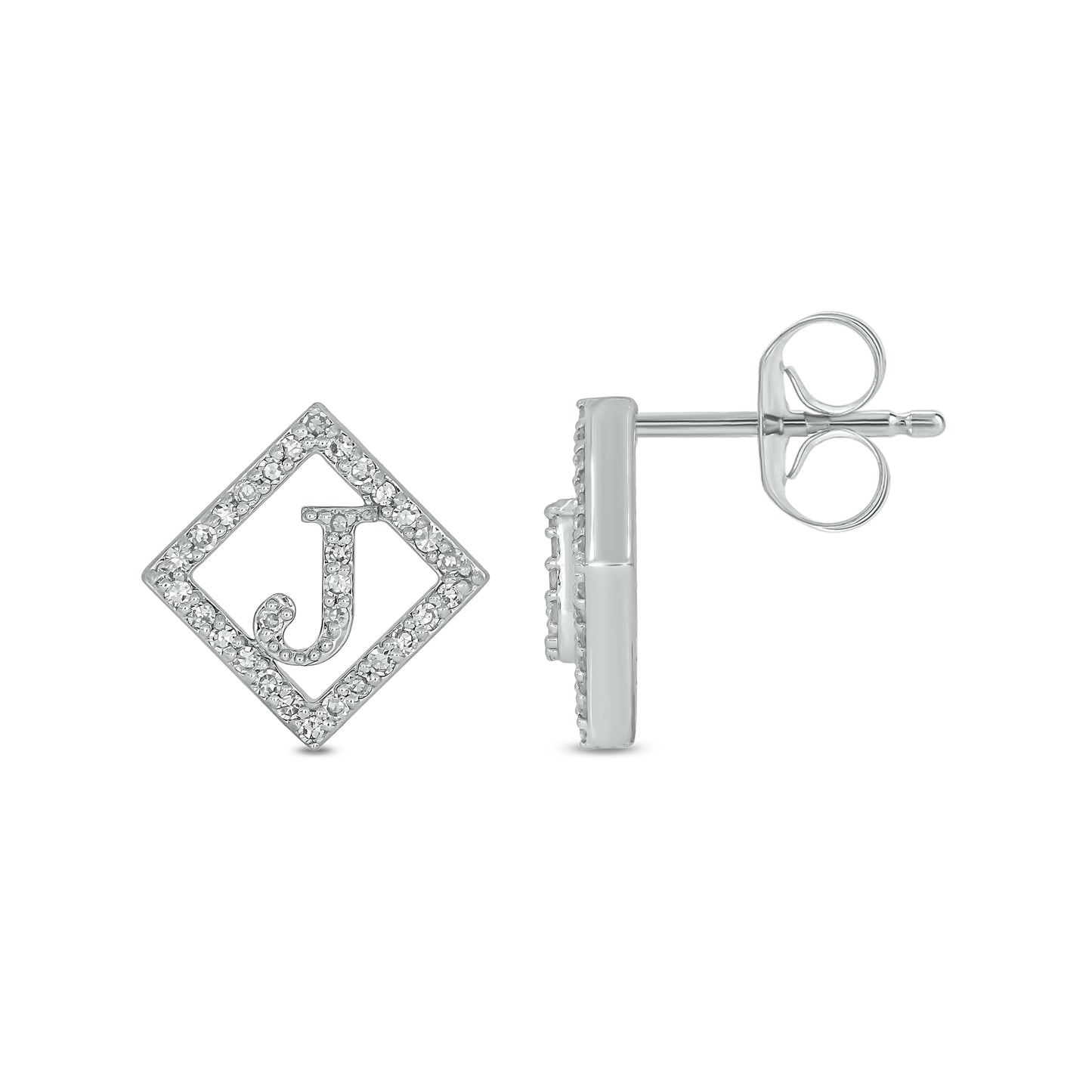 Custom Ranch Brand Tiny Diamond Earrings