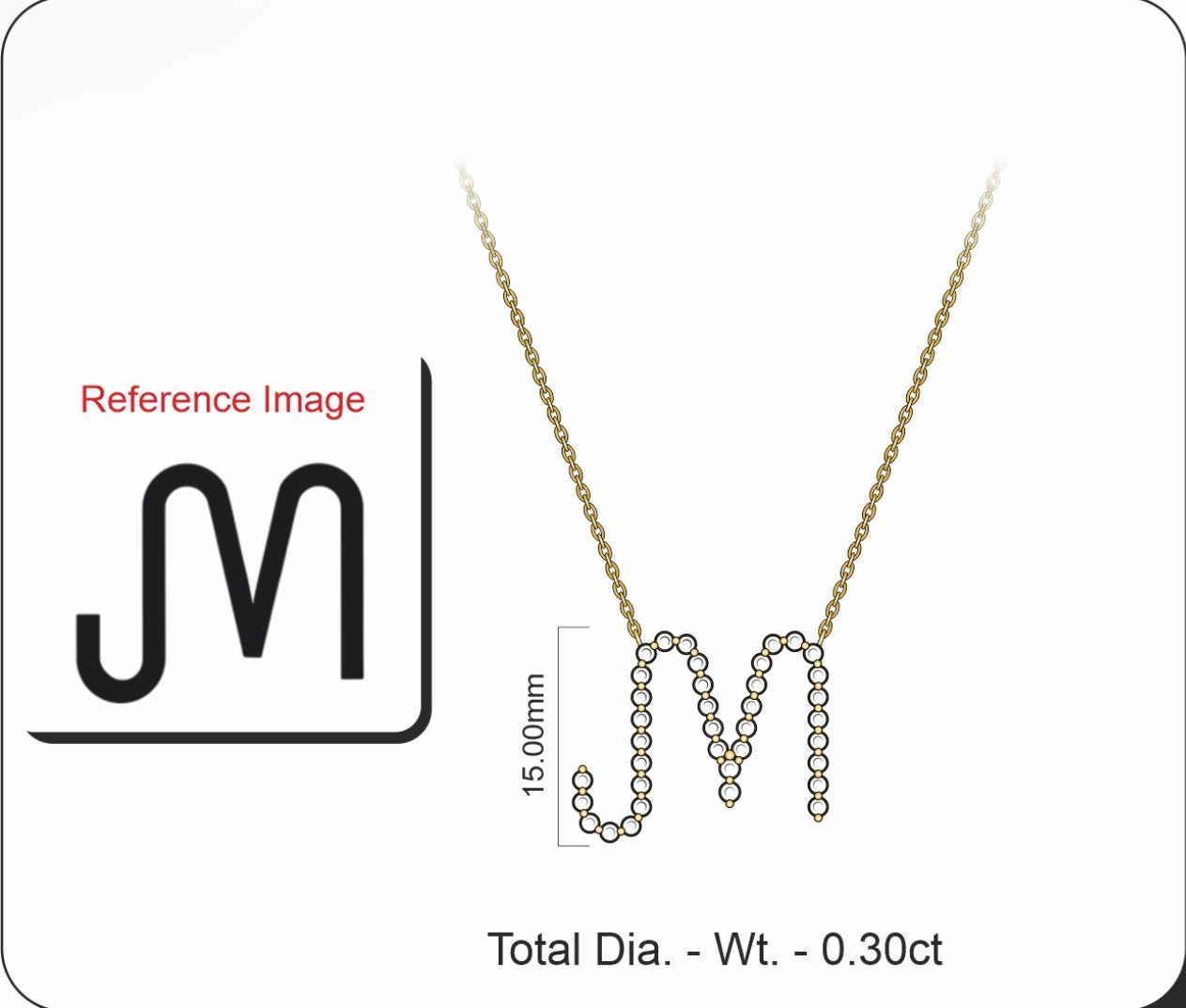 Single Shared Prong Custom 14k Gold and Lab Grown Diamond Cattle Brand Necklace (DESIGN DEPOSIT ONLY)