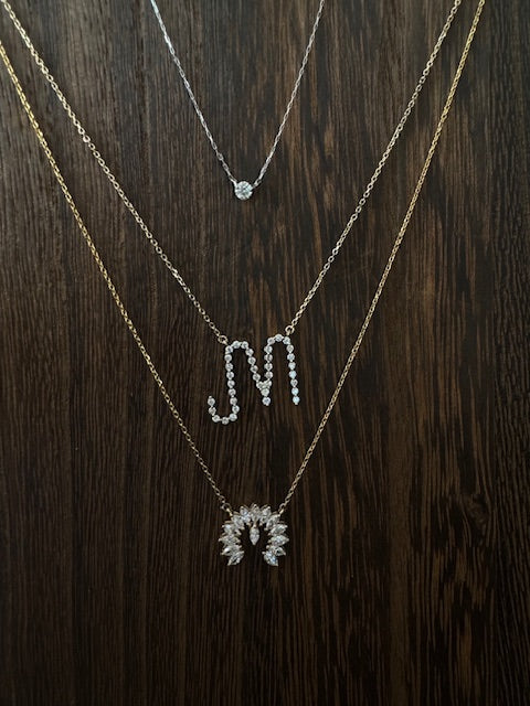 0.10 CT.T.W. Floating Diamond Solitaire Necklace in 18K Gold