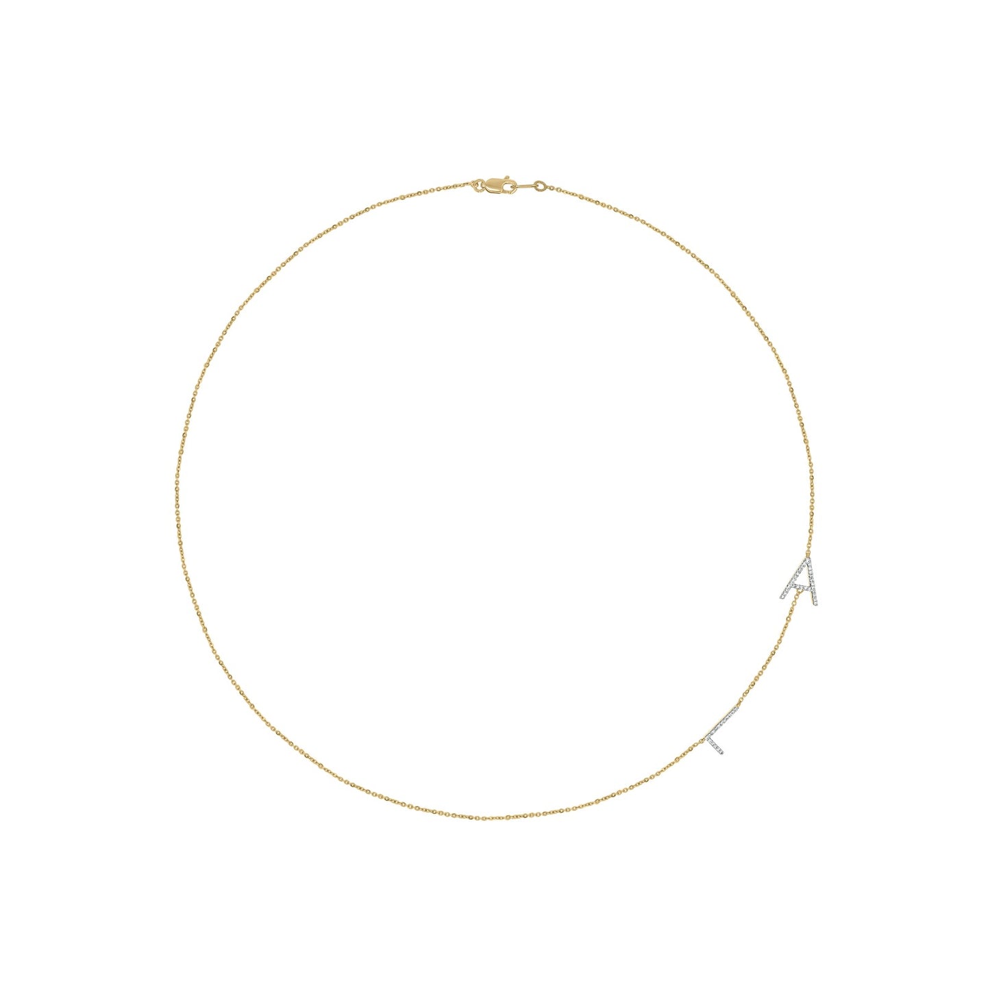 Main Image - diamond personalized two-intial necklace 14k gold