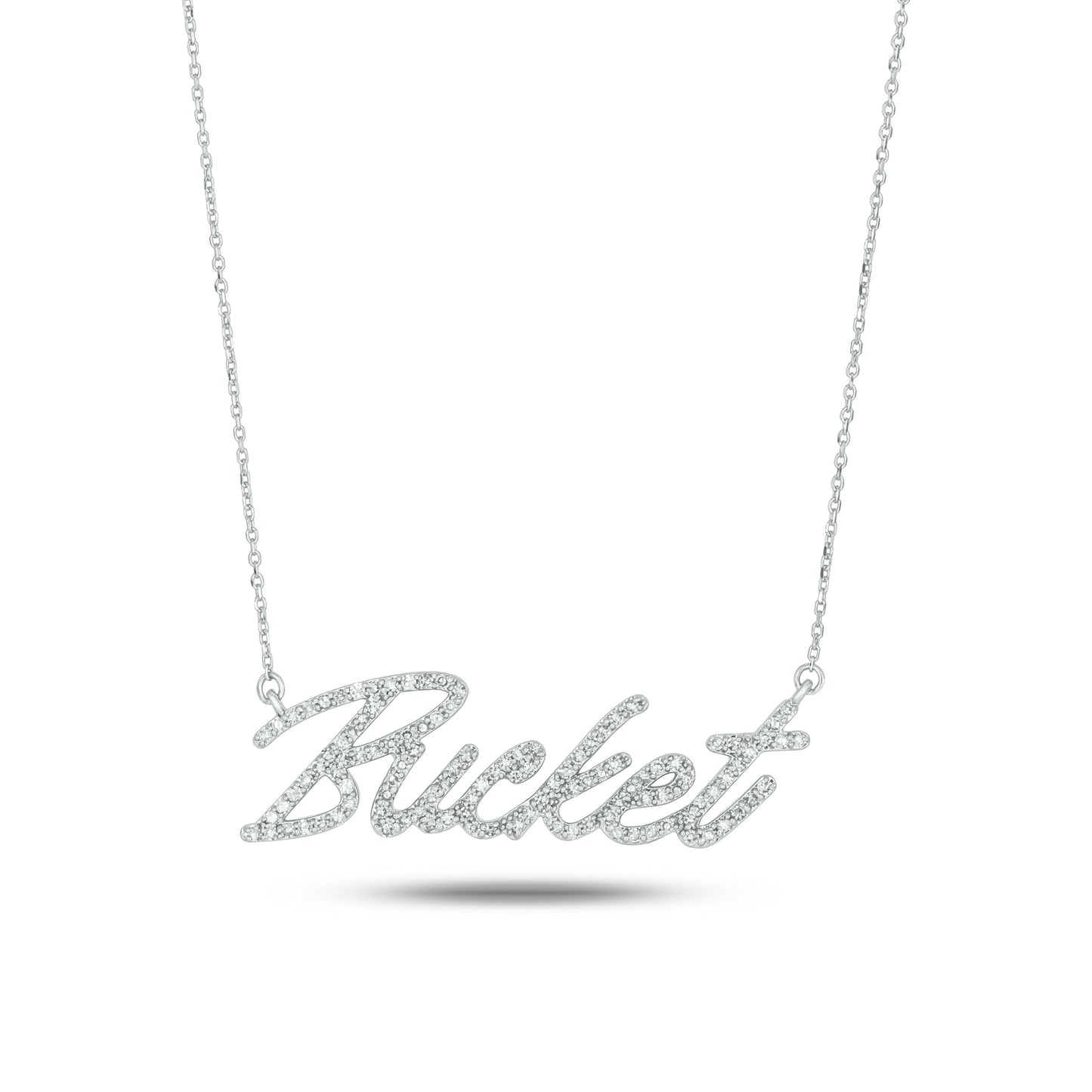 Custom Diamond Name Necklace in 14K Gold