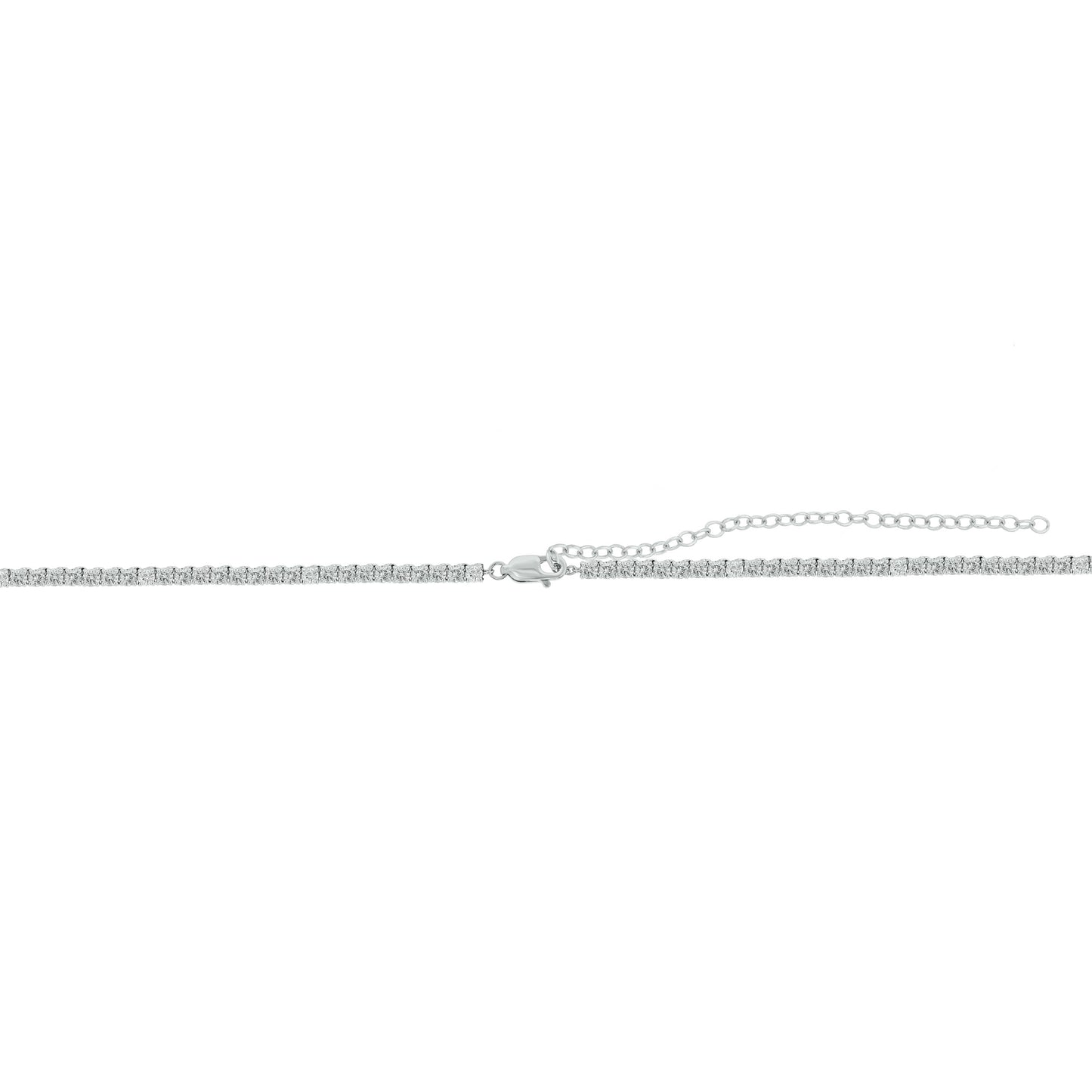 4 Carat Lab Grown Diamond Tennis Necklace with Extender