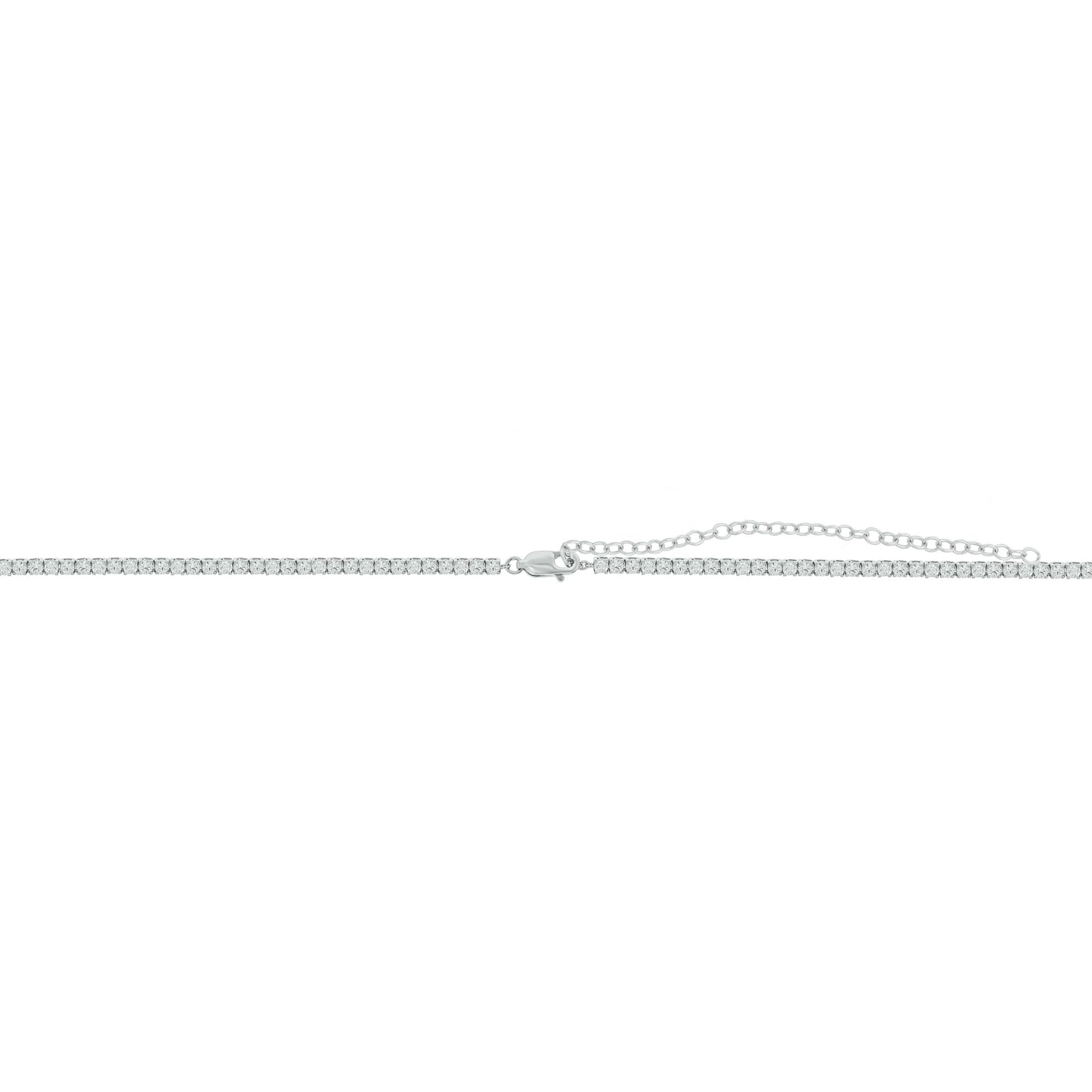13-inch Lab Grown Diamond Tennis Necklace with Extender