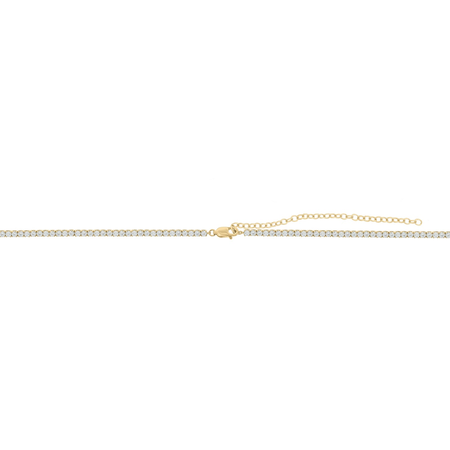 13-Inch Lab Grown Diamond Tennis Necklace with Extender