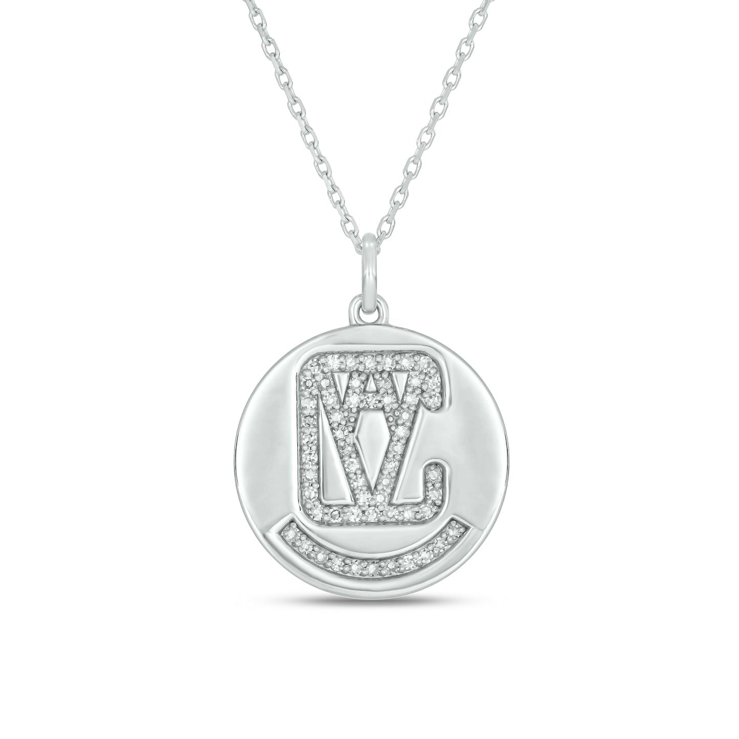 Personalized Diamond Charm Cattle Brand Pendant 14k Gold