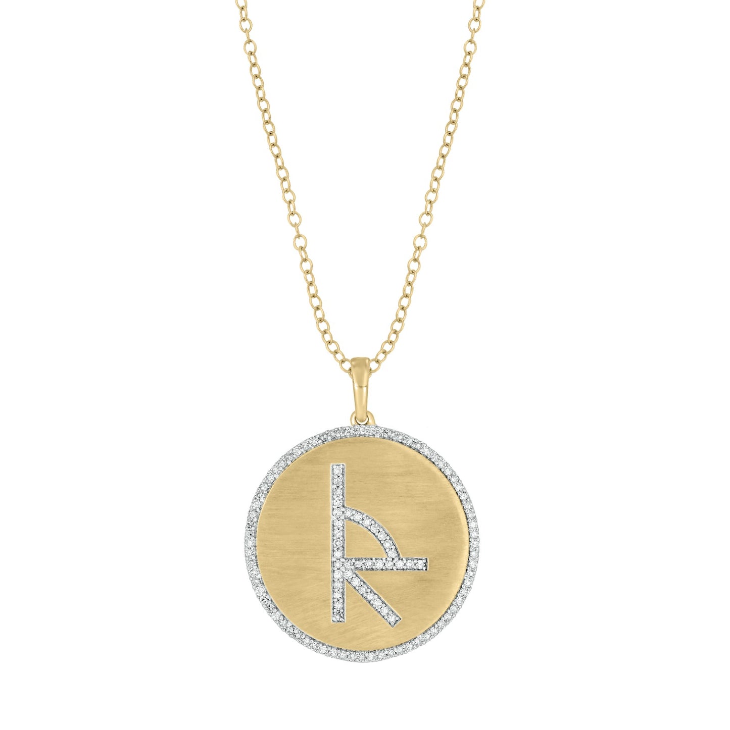 Lone River Design - Personalized 14k Gold and Diamond Cattle Livestock Brand Diamond Pendant