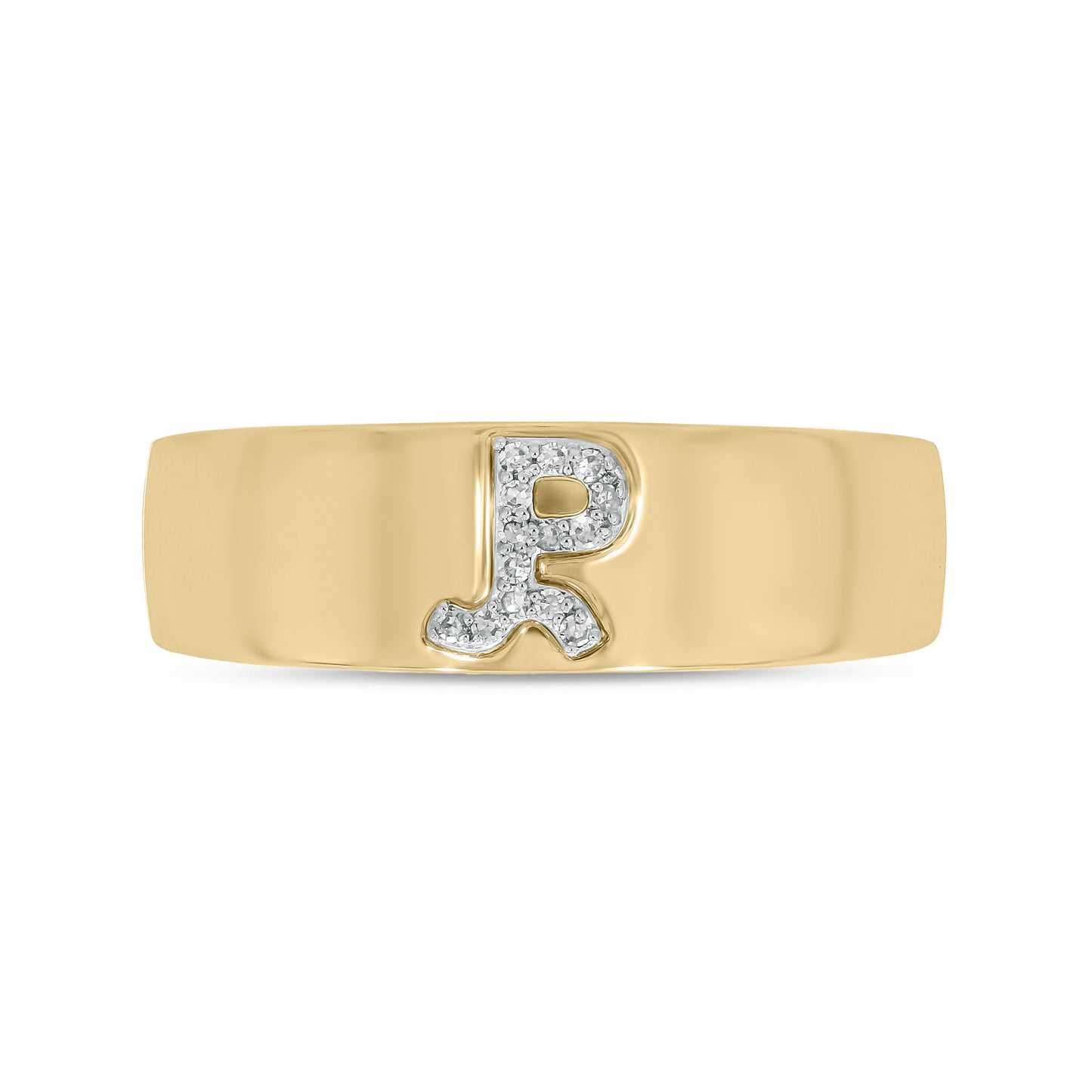 Custom Diamond Livestock Brand Cigar Band in 14K Gold