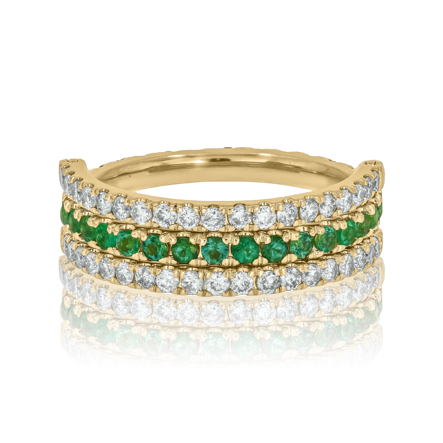 1/2 CT. T.W. Lab Created Diamond Band & Gemstone Versatile Flip Birthstone Ring in 14K Gold