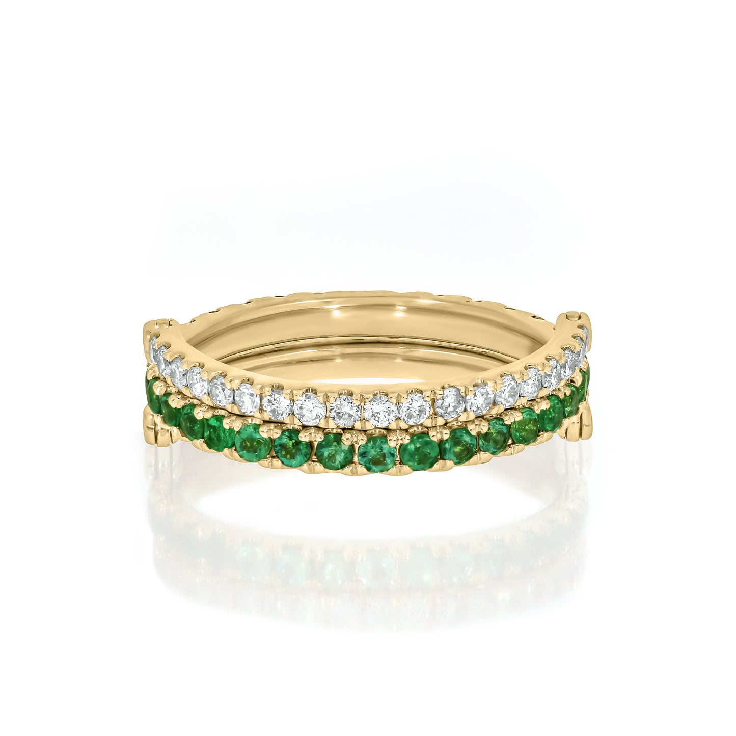 1/2 CT. T.W. Lab Created Diamond Band & Gemstone Versatile Flip Birthstone Ring in 14K Gold