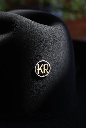 Custom Cattle Brand Diamond Circle Hat Pin