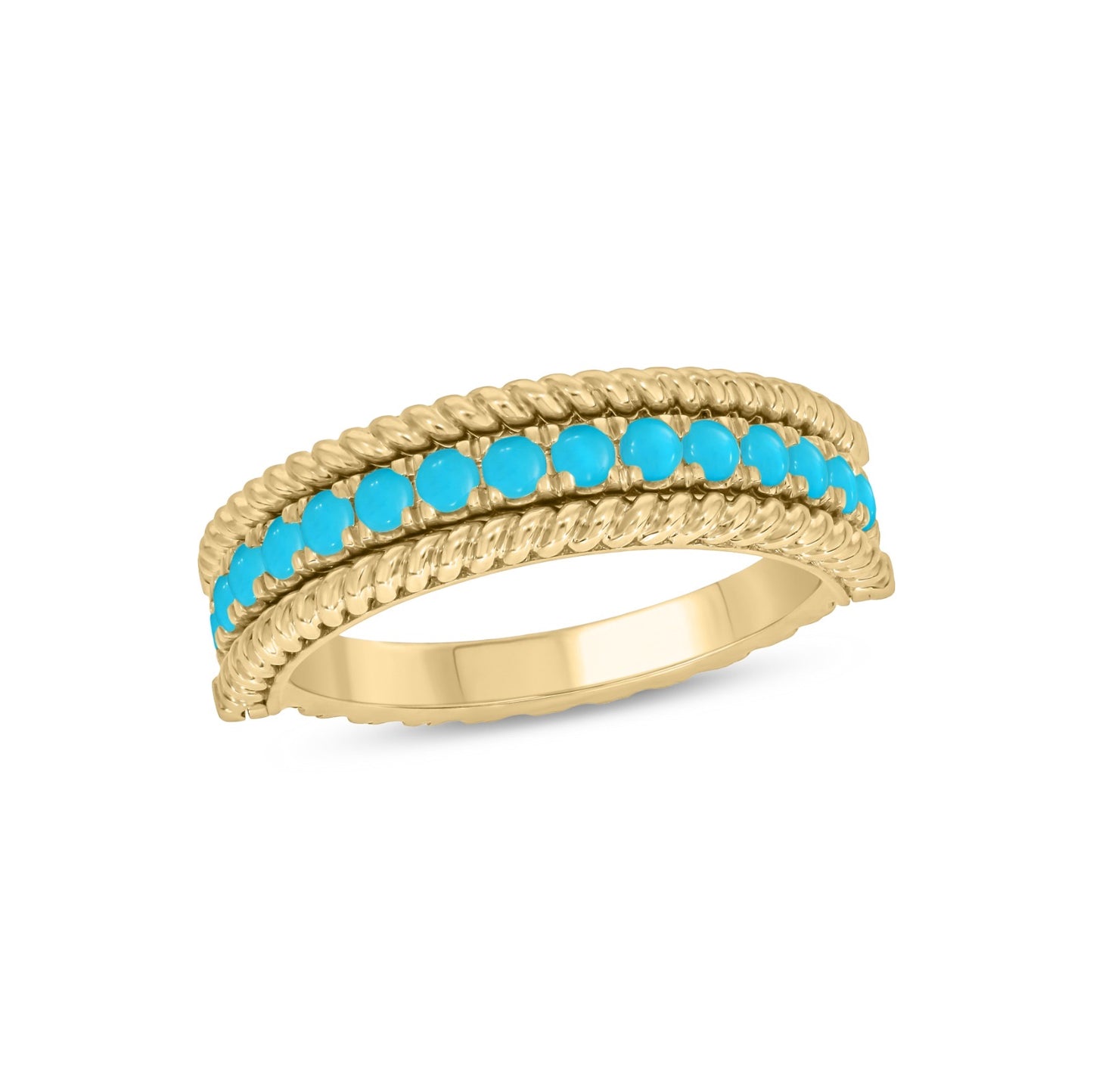 1/2 CT. T.W. Lab Created Diamond & Gemstone Band Versatile Flip Birthstone Rope Ring in 14K Gold