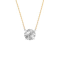 2.85 CT. Lonestar Cut Round Texas Topaz Floating Solitaire Necklace in 14K Yellow Gold