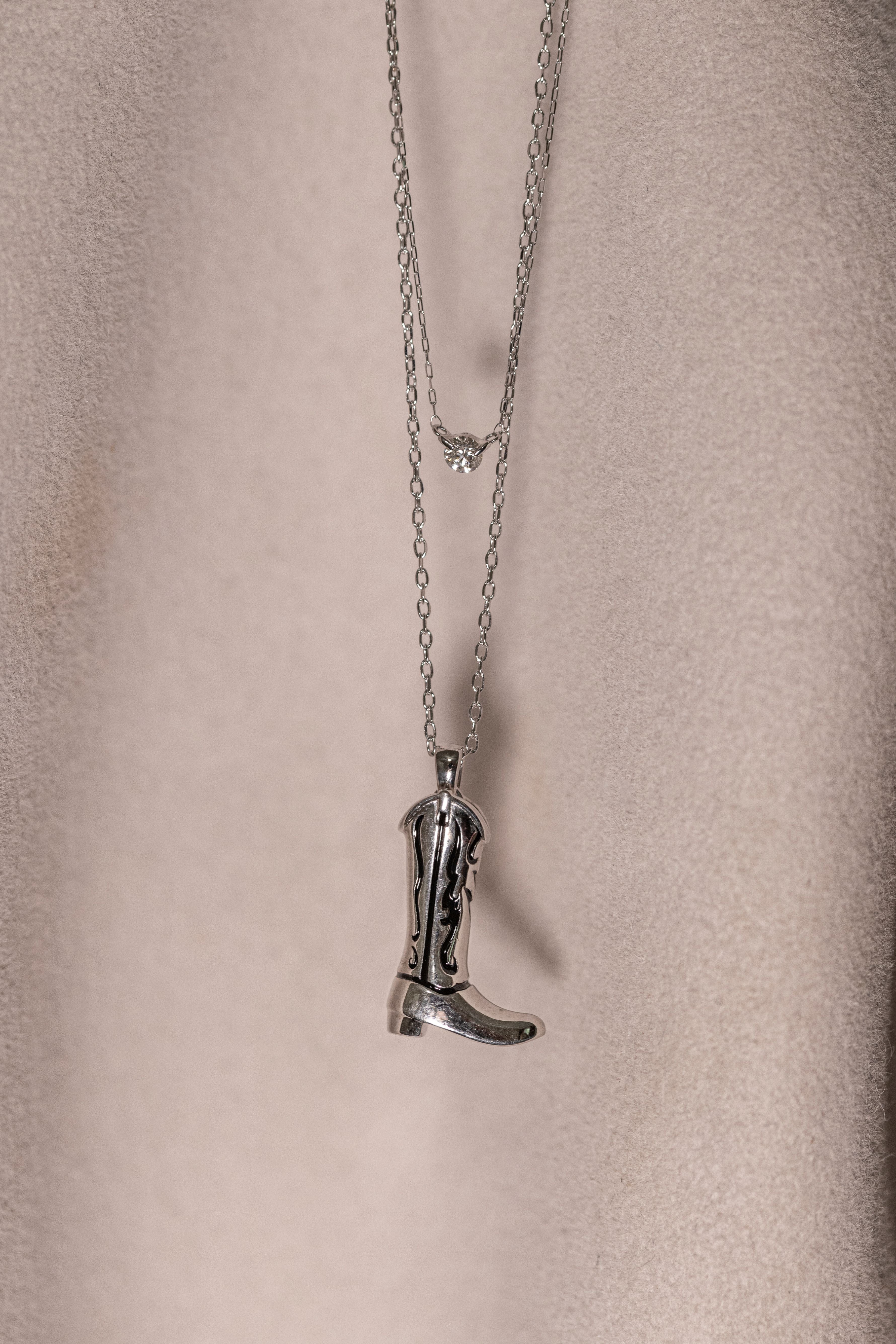 Boot Scootin' Golden Cowgirl Boot Pendant