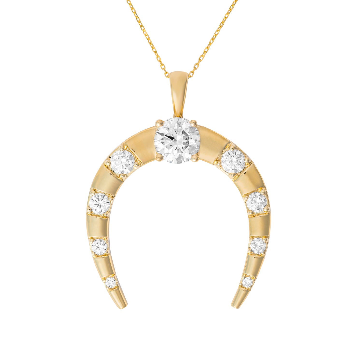 3.3 CT. T.W. Round Lab Grown Diamond Naja Pendant in 14K Yellow Gold