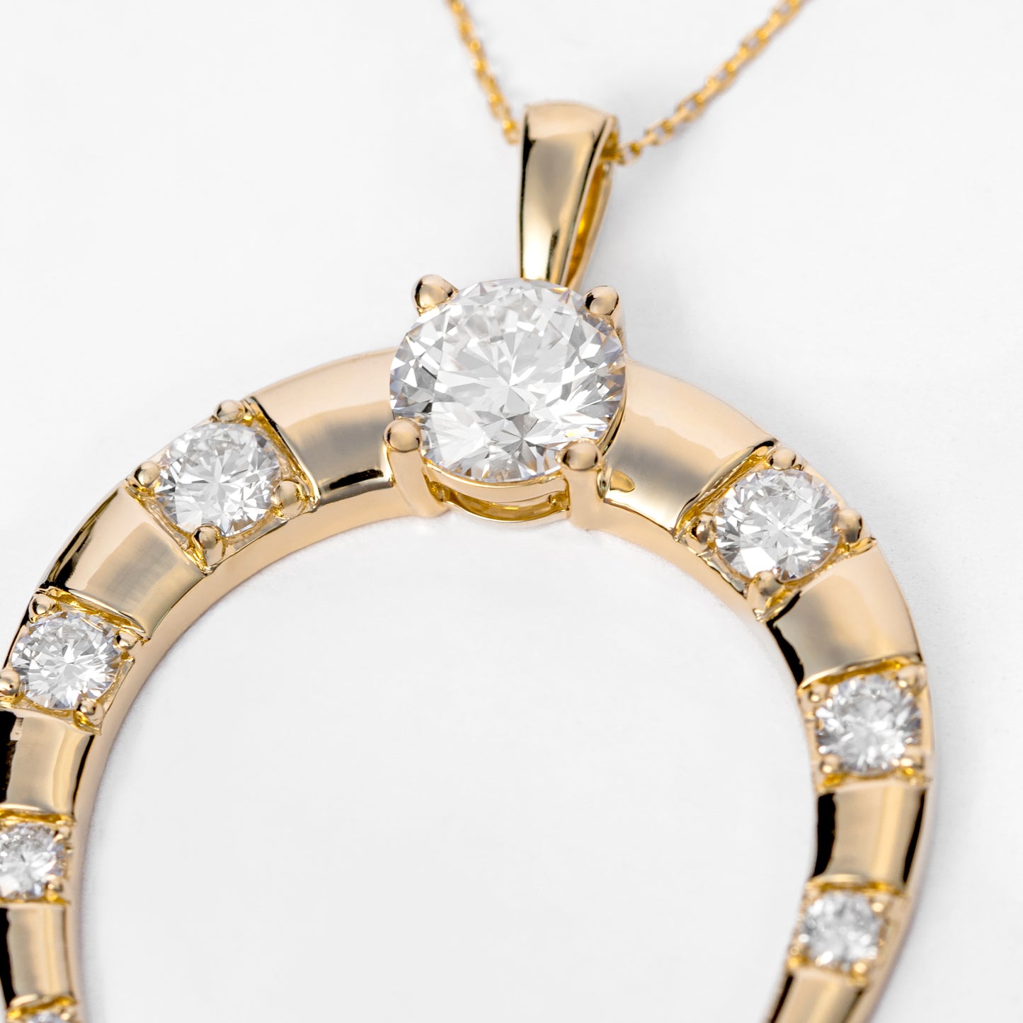 3.3 CT. T.W. Round Lab Grown Diamond Naja Pendant in 14K Yellow Gold