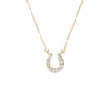 1/10 CT. T.W. Dainty Diamond Horseshoe Necklace in 18K Gold