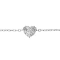 0.24 CT. T.W. Dainty Diamond Heart Bracelet in 18K White Gold