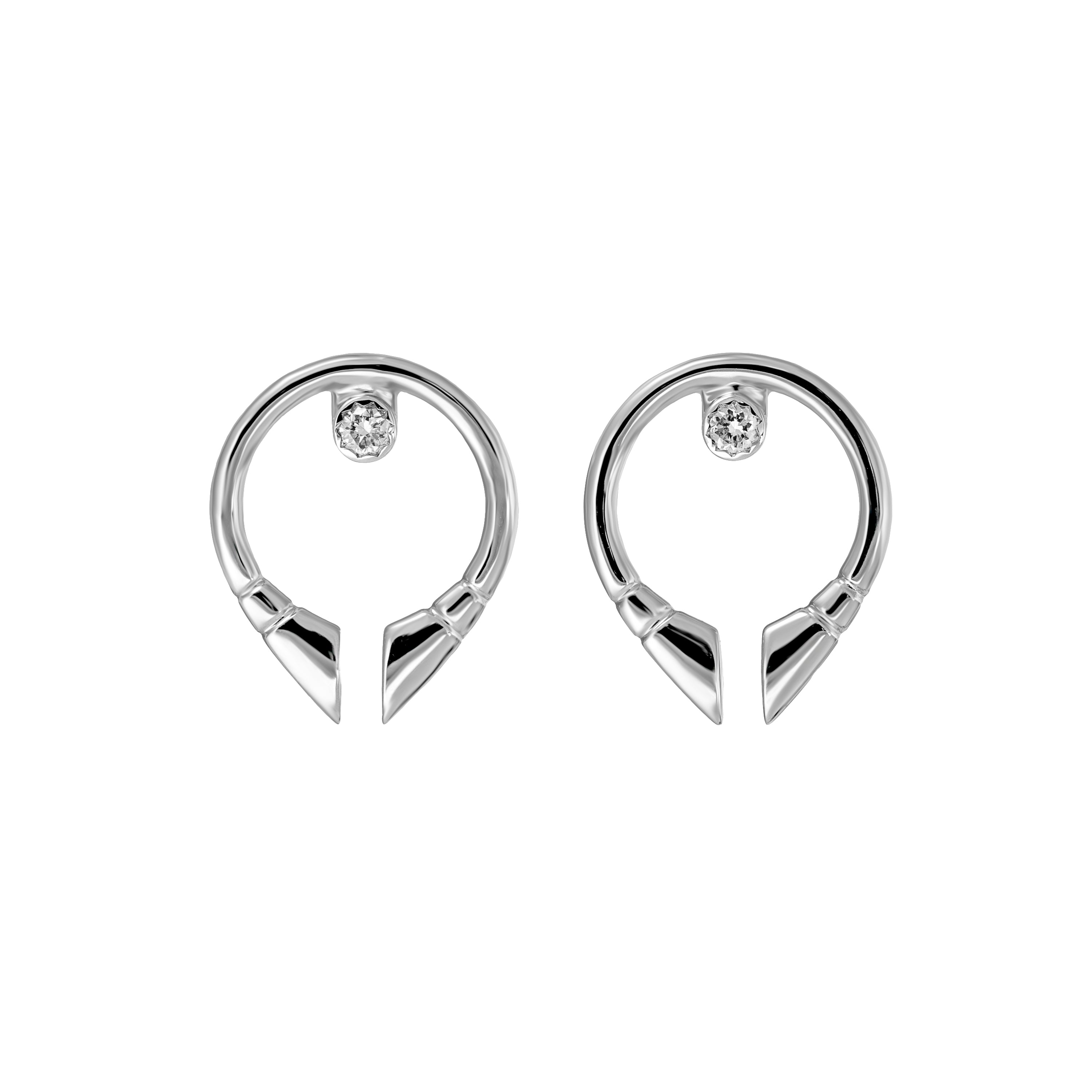 0.15 CT. T.W. Lab Grown Diamond Naja Stud Earrings in 14K Gold