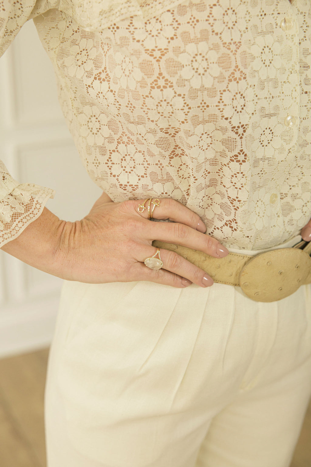 Diamond Accent Snaffle Bit Wrap Ring in 14K Gold