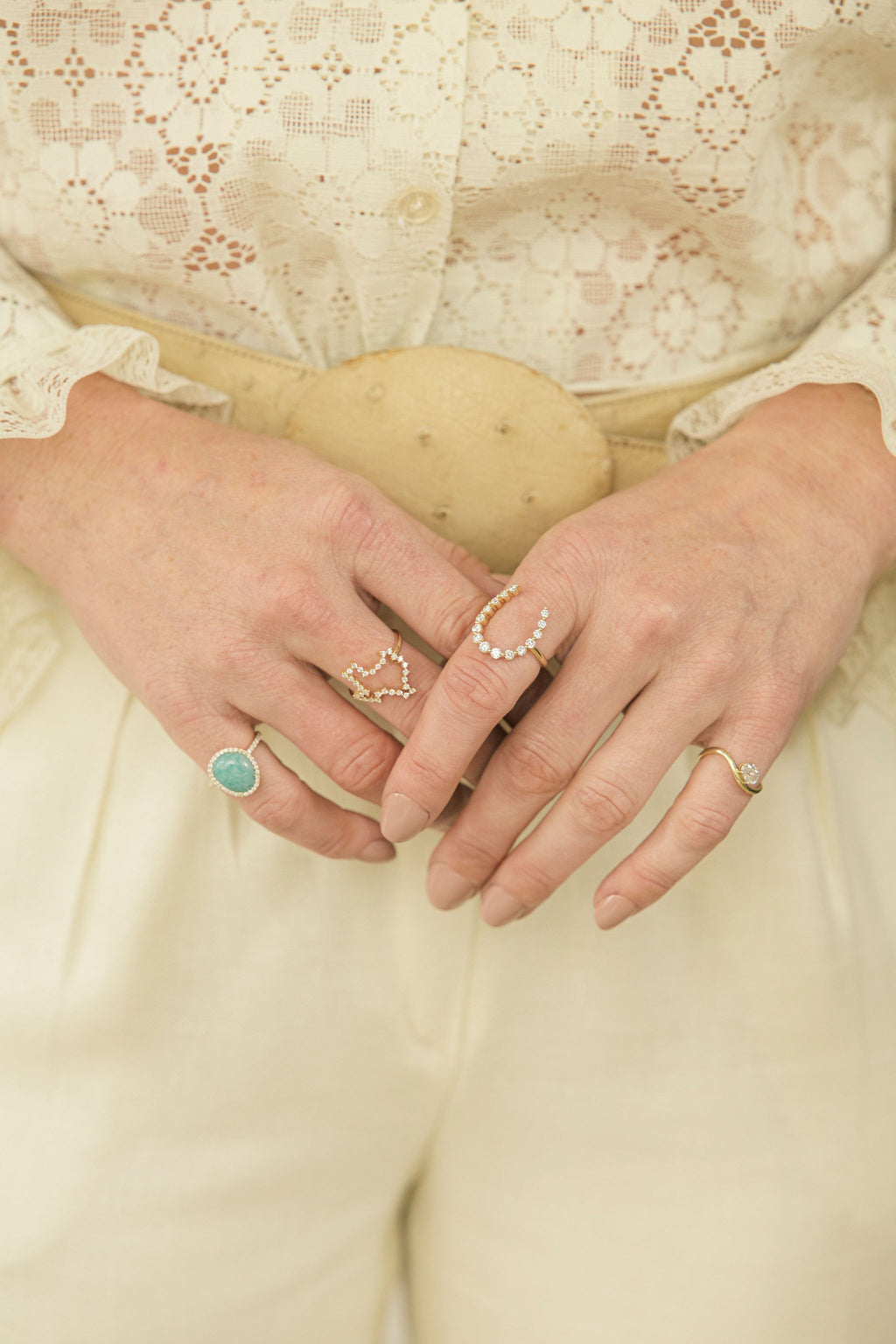 Lab Grown Diamond State of Texas Ring Single Shared Prong Design in 14k Gold