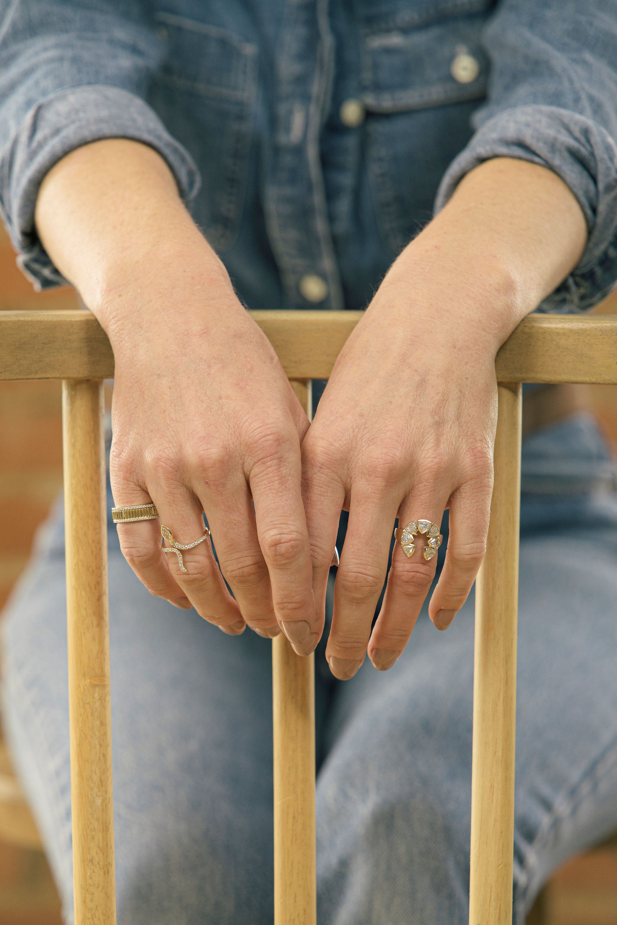 Don't Tread on Me 3/4 CT. T.W. Lab Grown Diamond Snake Ring in 14K Yellow Gold