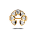 Lab Grown Trillion Diamond Naja Ring in 14K Gold