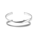 Twisted Silver Bangle Bracelet