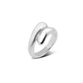 Silver Bold Bypass Dome Ring