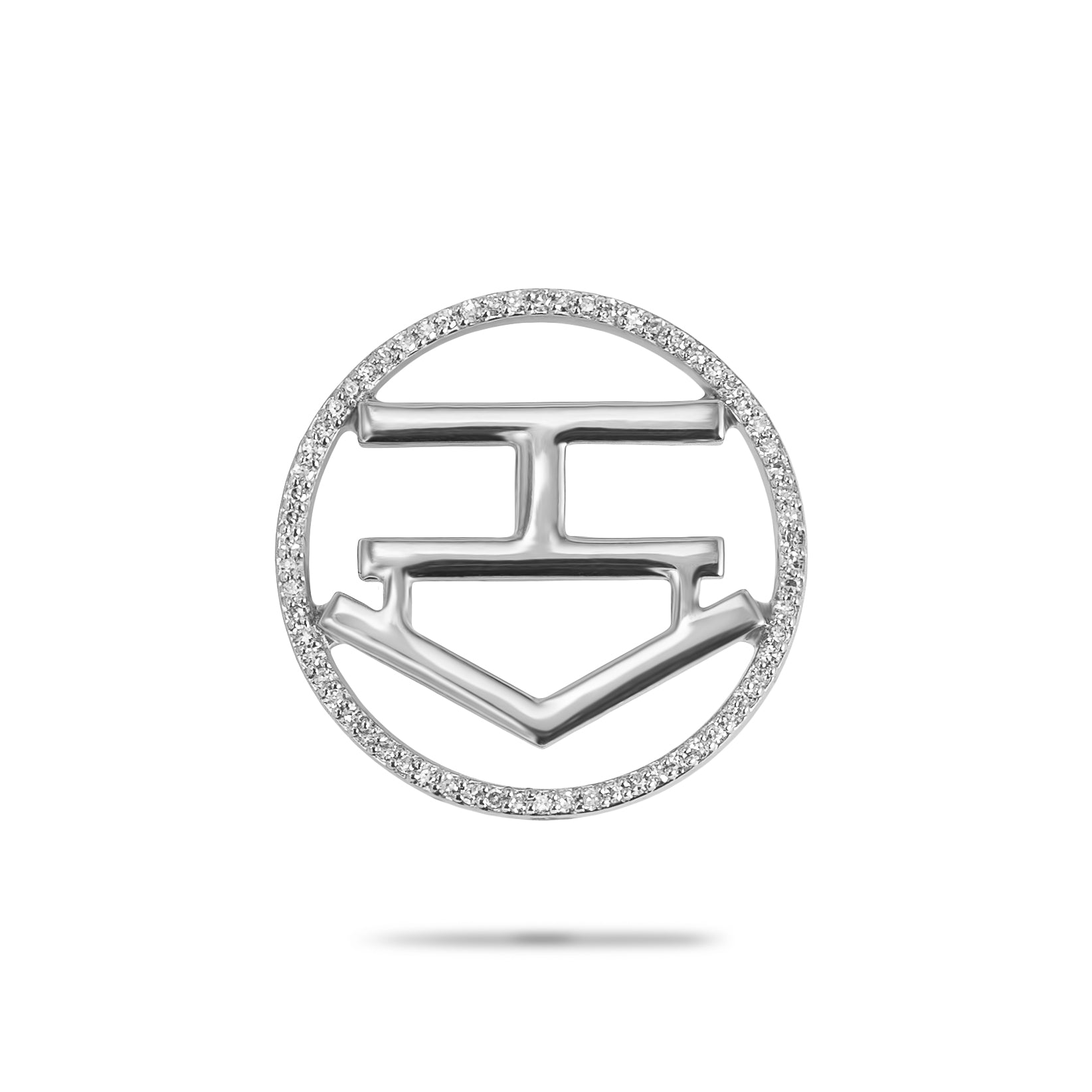 Custom Cattle Brand Diamond Circle Hat Pin