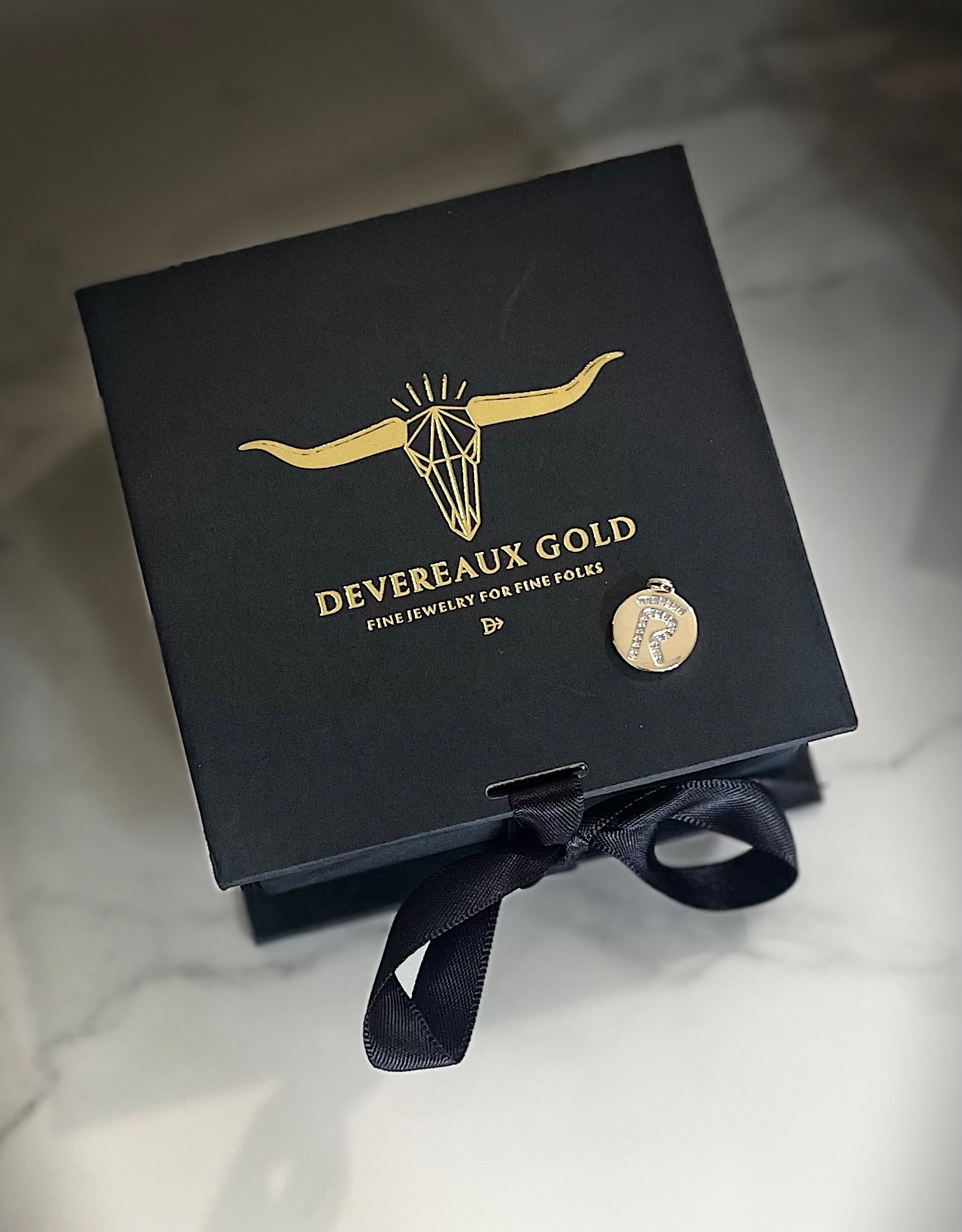 Packaging - Diamond Gold Custom Cattle Brand Disc Charm