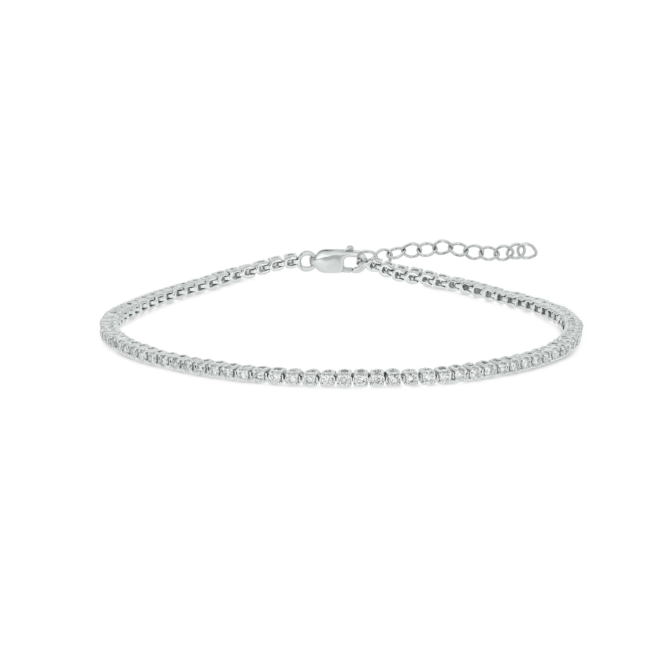 1 ctw lab grown diamond tennis bracelet