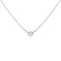 0.10 CT.T.W. Floating Diamond Solitaire Necklace in 18K Gold