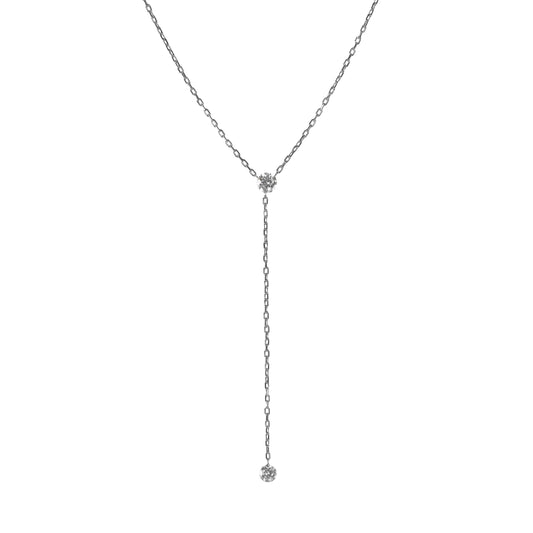 0.37 CT. T.W. Diamond Lariat Necklace in 18K Gold