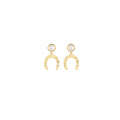 0.20 CT. T.W. Lab Grown Diamond Drop Horseshoe Earrings in 14K Gold