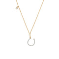Main Image - Dainty Diamond Horseshoe Necklace