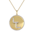 Main Image - Personalized 14k Gold and Diamond Cattle Livestock Brand Diamond Pendant