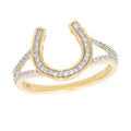 Diamond Horseshoe Ring 14k Gold