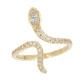 Don't Tread on Me 3/4 CT. T.W. Lab Grown Diamond Snake Ring in 14K Yellow Gold