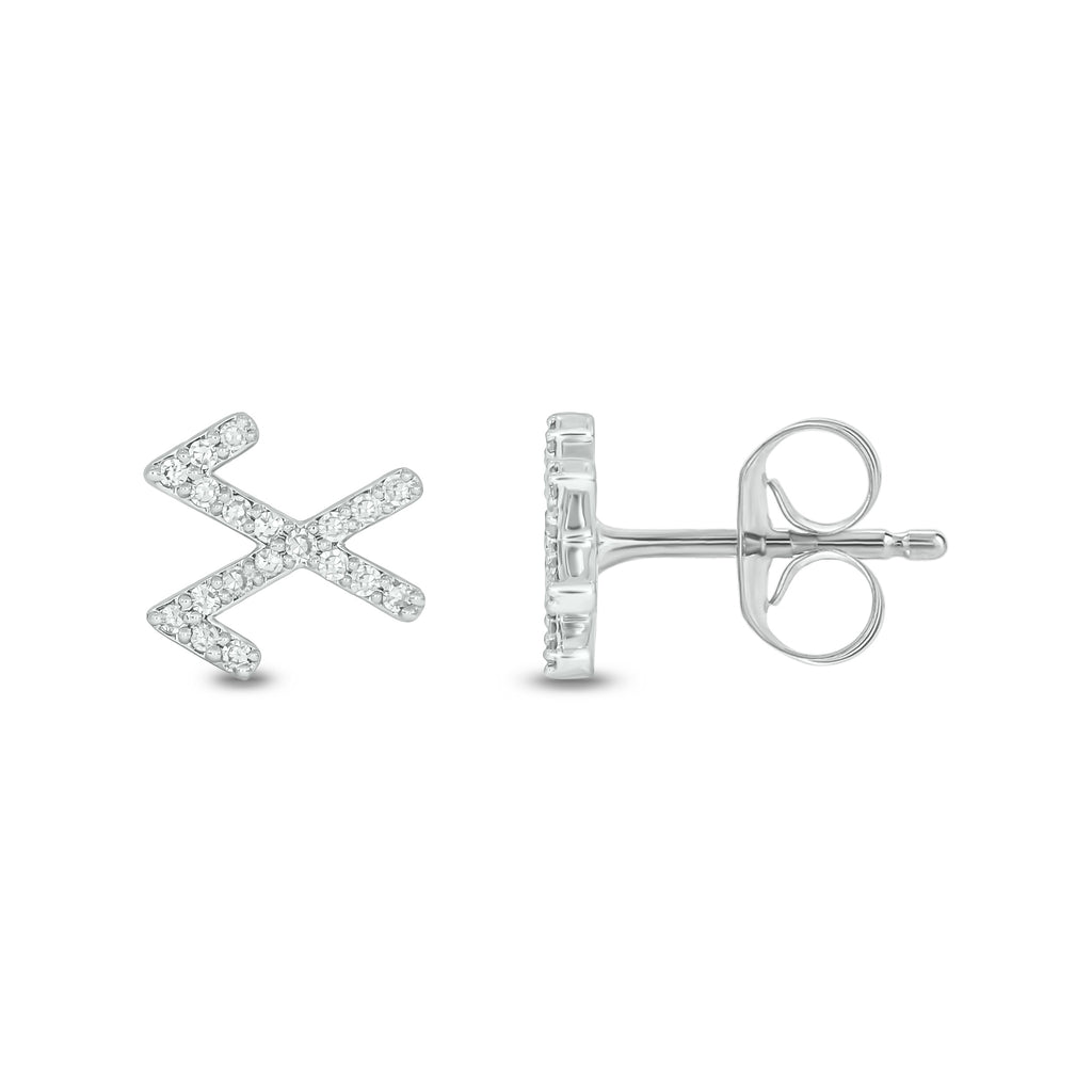 Custom Ranch Brand Tiny Diamond Earrings (DESIGN DEPOSIT ONLY)