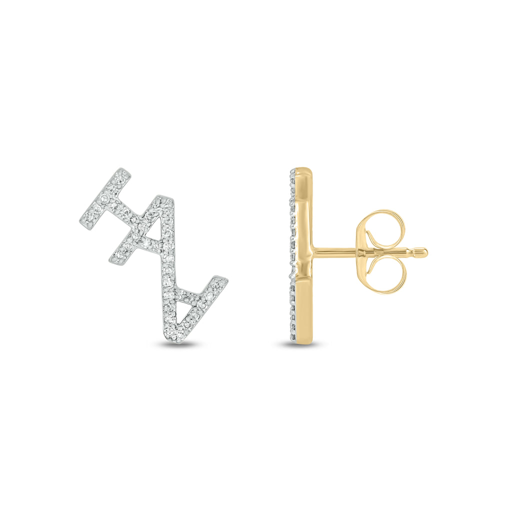 Custom Ranch Brand Tiny Diamond Earrings (DESIGN DEPOSIT ONLY)