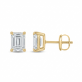 Emerald Cut Classic 4-Prong Lab Grown Diamond Studs