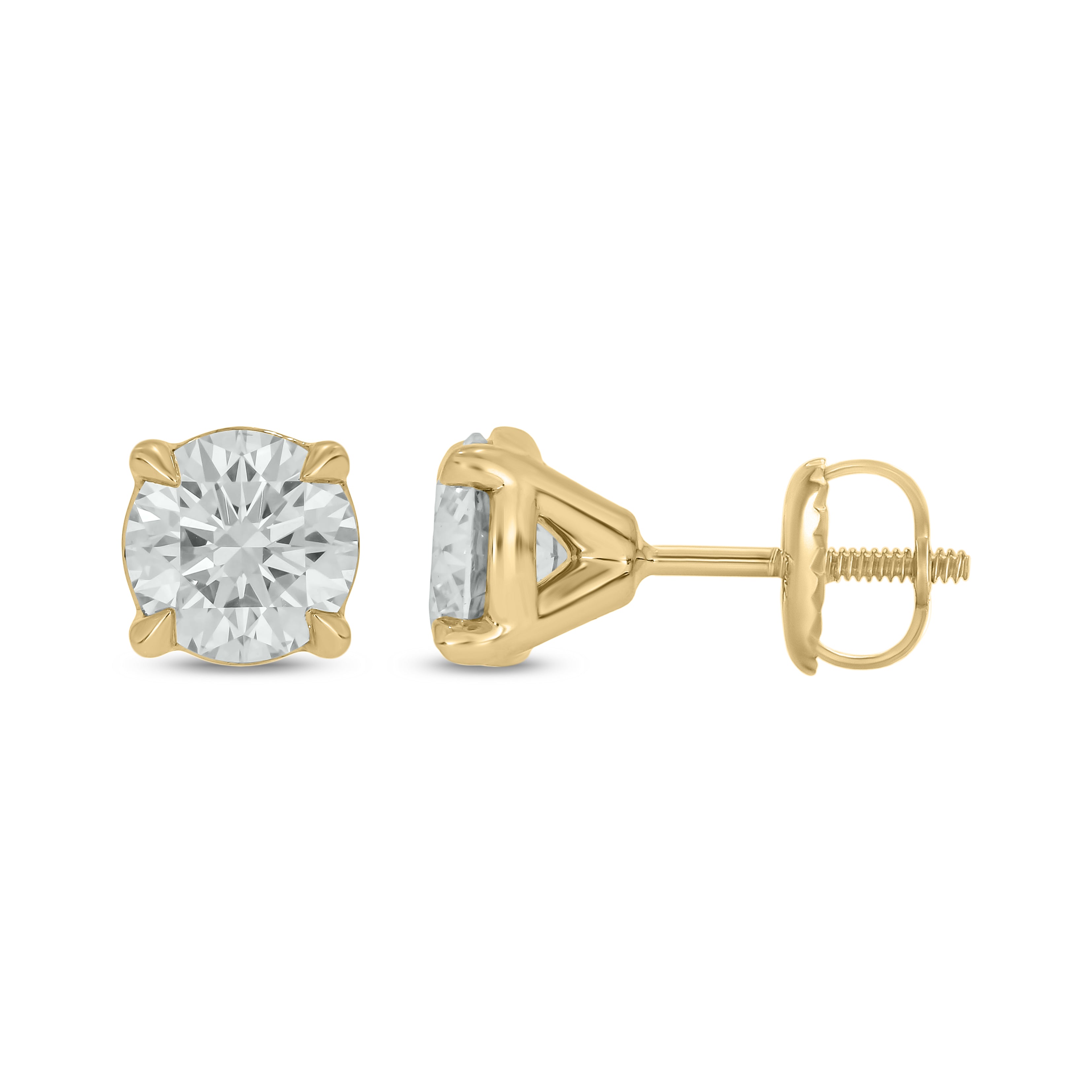 Round Classic 4-Prong Lab Grown Diamond Studs