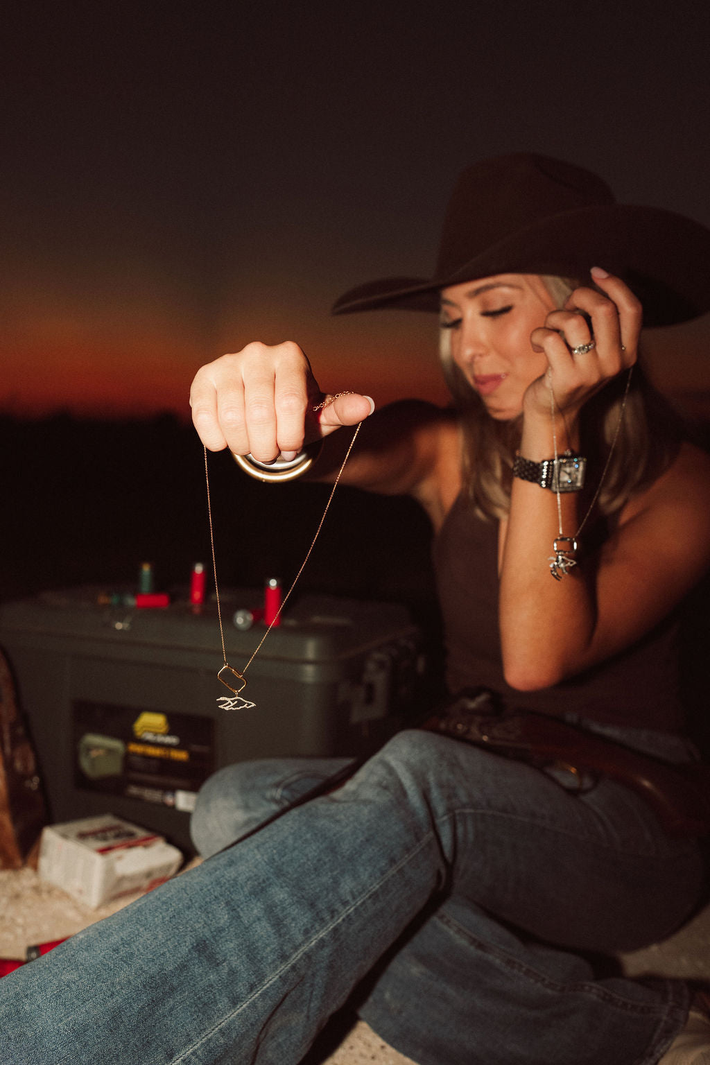 Morgan Nicole Signature Stack by Devereaux Gold Diamond Flyway Charm